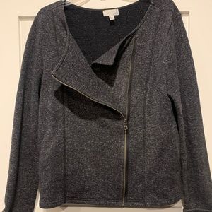 14th & Union asymmetrical knit moto jacket - Size XL